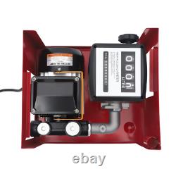 1 110V Electric Diesel Oil Fuel Transfer Pump Meter with 98ft Hose & Nozzle Kit