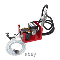 1 110V Electric Diesel Oil Fuel Transfer Pump Meter with 98ft Hose & Nozzle Kit