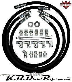 1/2 12000 PSIB Allison Transmission Cooler Lines 01-10 6.6l Duramax with Adapters
