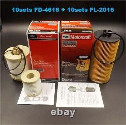 10 Sets 6.0L FD4616 FL2016 Motorcraft Powerstroke Diesel Oil & Fuel Filter Kit