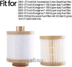 10For 03-07 Ford F Serie 6.0L Powerstroke Diesel Oil Fuel Filter FD4616 FL2016