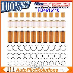10sets Powerstroke Diesel Oil Fuel Filter for 03-07 Ford 6.0L Kit FD4616 FL2016