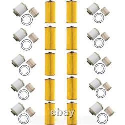 10x For 2003-07 Ford 6.0L Powerstroke Diesel Oil & Fuel Filter Kit FD4616 FL2016