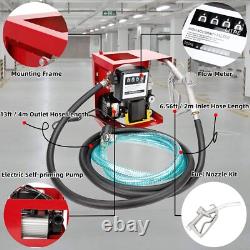 110 Volt 550W Electric Diesel Oil Fuel Transfer Pump Self Priming Display Meter