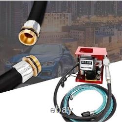 110 Volt Electric Diesel Oil Fuel Transfer Pump Self Priming Display Meter