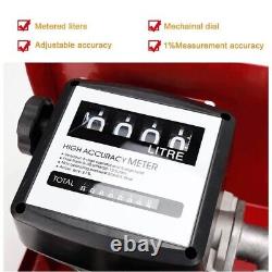 110 Volt Electric Diesel Oil Fuel Transfer Pump Self Priming Display Meter