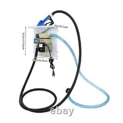 110V 1 Electric Diesel Oil Fuel Transfer Pump Flowmeter with13' Hose & Nozzle Kit