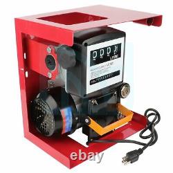 110V 155w Oil Pump Electric Gas Fuel Transfer Pump Automatic Oil Diesel Withmeter