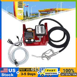 110V 2800rpm Diesel Oil Fuel Transfer Pump Kit Electric Self-Priming with Nozzle