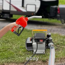 110V AC 16GPM Diesel Oil Fuel Transfer Pump Kit Electric Self-Priming with Nozzle