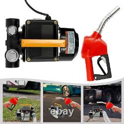 110V AC 16GPM Diesel Oil Fuel Transfer Pump Kit Electric Self-Priming with Nozzle