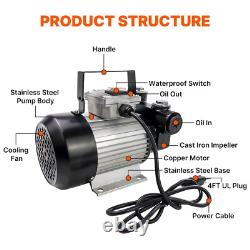 110V AC 16GPM Diesel Oil Fuel Transfer Pump Kit Electric Self-Priming with Nozzle