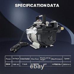 110V AC 16GPM Diesel Oil Fuel Transfer Pump Kit Electric Self-Priming with Nozzle