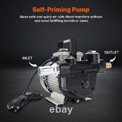 110V AC 16GPM Diesel Oil Fuel Transfer Pump Kit Electric Self-Priming with Nozzle