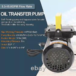 110V AC 16GPM Diesel Oil Fuel Transfer Pump Kit Electric Self-Priming with Nozzle