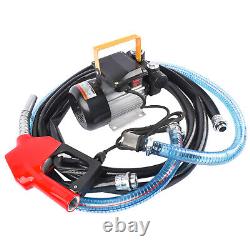 110V AC Electric Diesel Oil Fuel Transfer Pump Self-Priming Pump&Hose Nozzle Kit