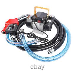 110V AC Electric Diesel Oil Fuel Transfer Pump Self-Priming Pump&Hose Nozzle Kit