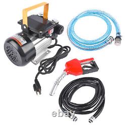 110V AC Electric Diesel Oil Fuel Transfer Pump Self-Priming Pump&Hose Nozzle Kit