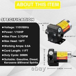 110V AC Self-priming Gasoline Diesel Oil Fuel Transfer Explosion-proof Pump K