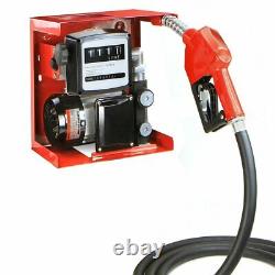 110V Diesel Biodiesel Kerosene Transfer Fuel Pump Meter Automatic Fueling Nozzle