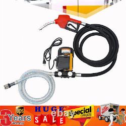 110V Electric Diesel Oil Fuel Transfer Pump Self-Priming Pume & Hose Nozzle Kit