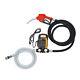 110V Electric Diesel Oil Fuel Transfer Pump Self-Priming Pume & Hose Nozzle Kit