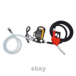 110V Electric Diesel Oil Fuel Transfer Pump Self-Priming Pume & Hose Nozzle Kit