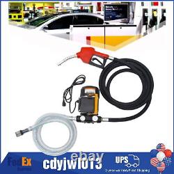 110V Electric Diesel Oil Fuel Transfer Pump Self-Priming Pume With Hose Nozzle Kit