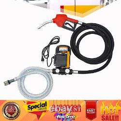 110V Electric Diesel Oil Fuel Transfer Pump Self-Priming Pume with Hose Nozzle Kit