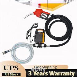 110V Electric Diesel Oil Fuel Transfer Pump Self-Priming Pume with Hose Nozzle Kit