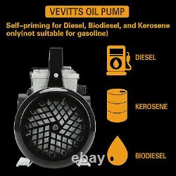 110V Electric Diesel Oil Fuel Transfer Pump with Discharge Hose & Nozzle Set