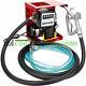 110V Electric Diesel Oil Fuel Transfer Pump with Display Meter & Fuel Nozzle Kit