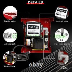 110V Electric Diesel Oil Fuel Transfer Pump with Display Meter & Fuel Nozzle Kit