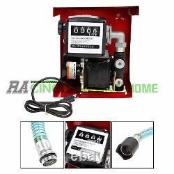 110V Electric Diesel Oil Fuel Transfer Pump with Display Meter & Fuel Nozzle Kit