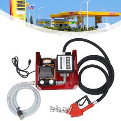 110V Electric Diesel Oil Fuel Transfer Pump with Meter with Hose & Nozzle Kit 550W