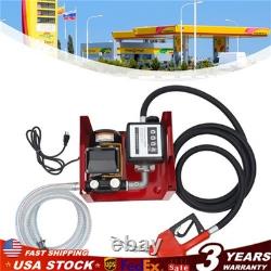 110V Electric Diesel Oil Fuel Transfer Pump with Meter with Hose & Nozzle Kit 550W