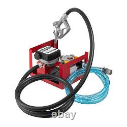 110V Electric Diesel Oil Transfer Pump Fuel Manual Nozzle 13' Hose with Meter New