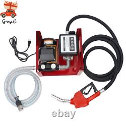 110V Electric Fuel Transfer Pump 550W-60L/Min WithNozzle Meter Fit Oil Fuel Diesel