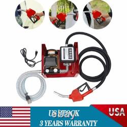 110V Electric Fuel Transfer Pump 550W-60L/Min WithNozzle Meter Fit Oil Fuel Diesel