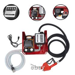 110V Electric Fuel Transfer Pump 550W-60L/Min WithNozzle Meter Fit Oil Fuel Diesel