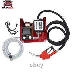 110V Electric Fuel Transfer Pump 550W-60L/Min WithNozzle Meter Fit Oil Fuel Diesel