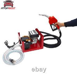 110V Electric Fuel Transfer Pump 550W-60L/Min WithNozzle Meter Fit Oil Fuel Diesel