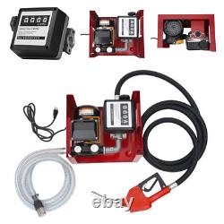 110V Electric Fuel Transfer Pump 550W-60L/Min WithNozzle Meter Fit Oil Fuel Diesel
