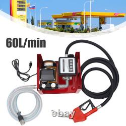 110V Electric Fuel Transfer Pump 550W-60L/Min WithNozzle Meter Fit Oil Fuel Diesel