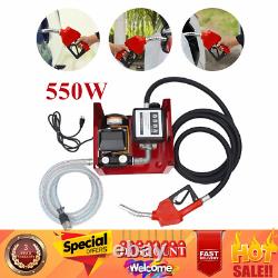 110V Electric Fuel Transfer Pump 550W-60L/Min WithNozzle Meter Fit Oil Fuel Diesel