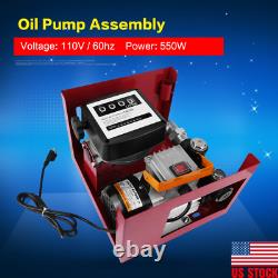 110V Electric Oil Diesel Fuel Transfer Pump With Hose Nozzle FREE SHIPPING