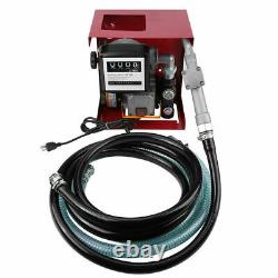 110V Electric Oil Diesel Fuel Transfer Pump With Hose Nozzle FREE SHIPPING