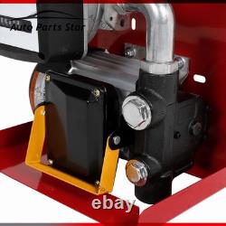 110V Electric Oil Fuel Diesel Gas Transfer Pump WithMeter 13' Hose Manual Nozzle
