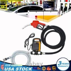 110V Electric Oil Fuel Diesel Gas Transfer Pump WithMeter Hose with Nozzle 550W