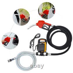 110V Electric Oil Fuel Diesel Gas Transfer Pump WithMeter Hose with Nozzle 550W